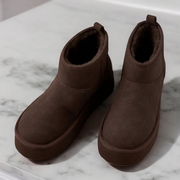 NEW! American Eagle Hangout Booties - Chocolate - Size 9 - Picture 3 of 7